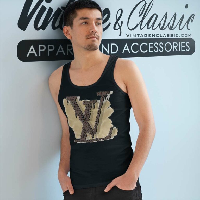Louis Vuitton Logo Melt Shirt Tank Top Racerback Louis Vuitton Logo Melt Shirt Tank Top Racerback