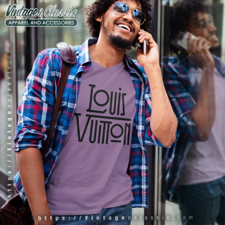 Louis Vuitton Logo Signature Shirt V Neck TShirt Louis Vuitton Logo Signature Shirt V Neck TShirt