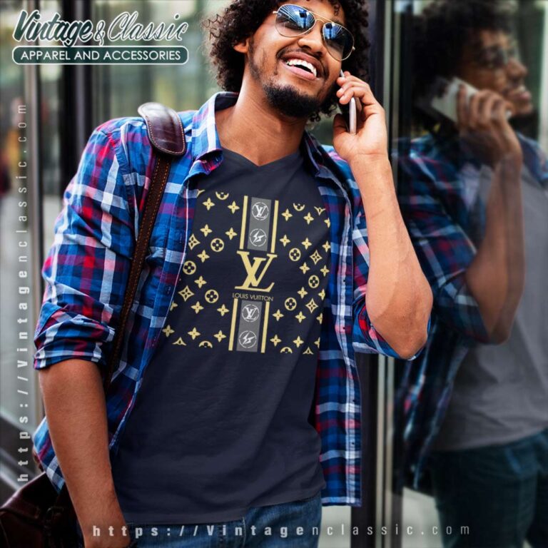 Louis Vuitton Lv Pattern Style V Neck TShirt Louis Vuitton Lv Pattern Style V Neck TShirt