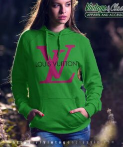 Louis Vuitton LV Pink Logo Hoodie