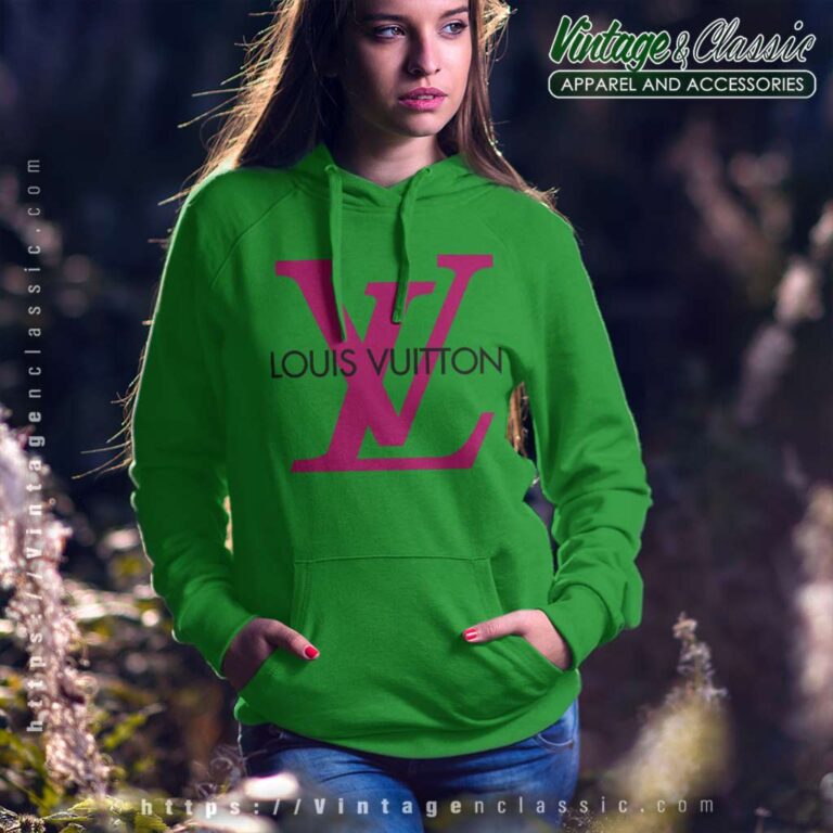 Louis Vuitton LV Pink Logo Hoodie Louis Vuitton LV Pink Logo Hoodie
