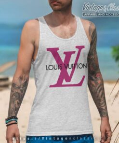 Louis Vuitton LV Pink Logo Tank Top Racerback