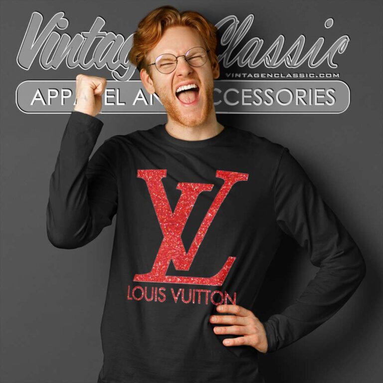 Louis Vuitton Lv Red Logo Long Sleeve Tee Louis Vuitton Lv Red Logo Long Sleeve Tee