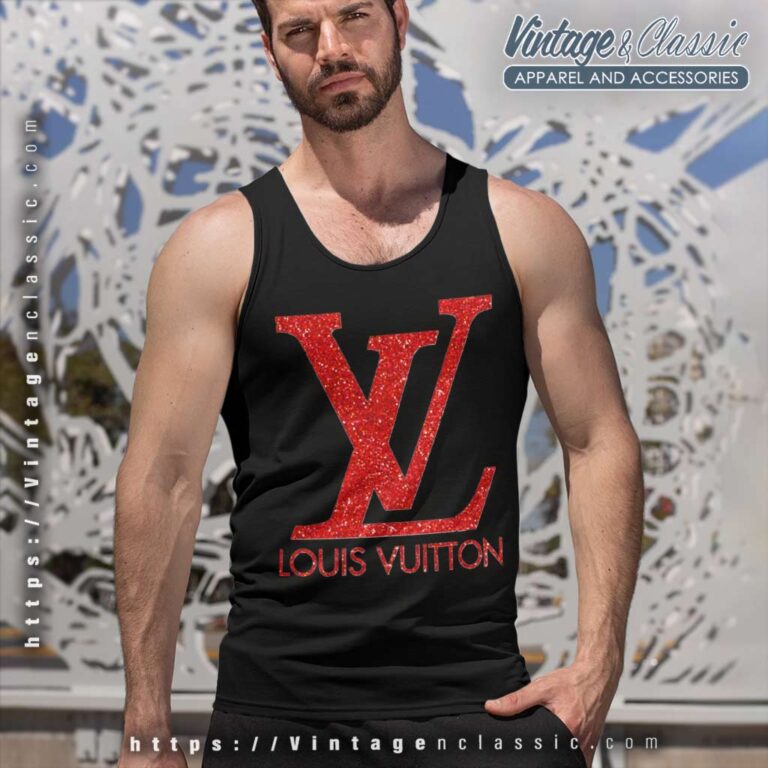 Louis Vuitton Lv Red Logo Tank Top Racerback Louis Vuitton Lv Red Logo Tank Top Racerback