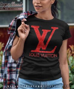Louis Vuitton Lv Red Logo Women TShirt