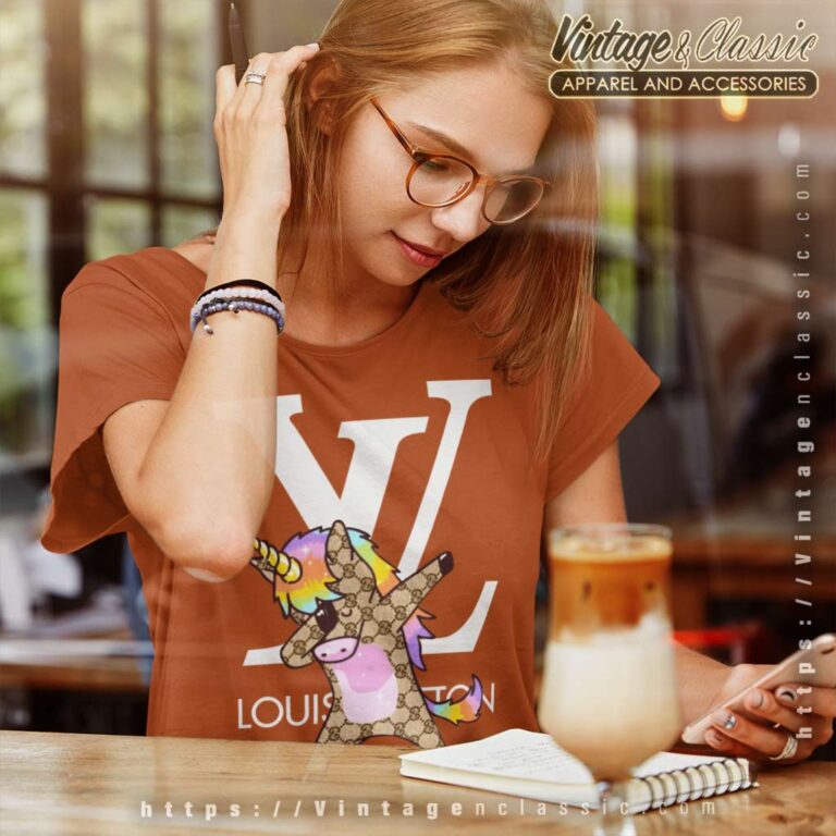 Louis Vuitton Lv Unicorn Dabbing Women TShirt Louis Vuitton Lv Unicorn Dabbing Women TShirt