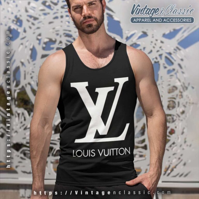 Louis Vuitton LV White Logo Tank Top Racerback Louis Vuitton LV White Logo Tank Top Racerback