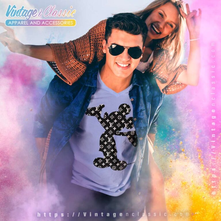 Louis Vuitton Mickey Mouse Disney V Neck TShirt Louis Vuitton Mickey Mouse Disney V Neck TShirt