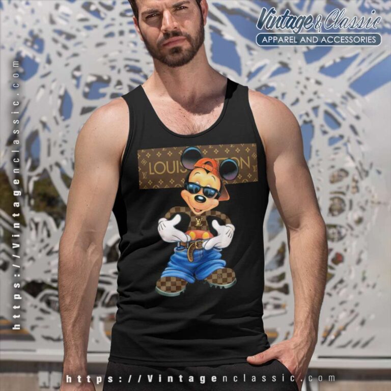 Louis Vuitton Mickey Mouse Funny Tank Top Racerback Louis Vuitton Mickey Mouse Funny Tank Top Racerback