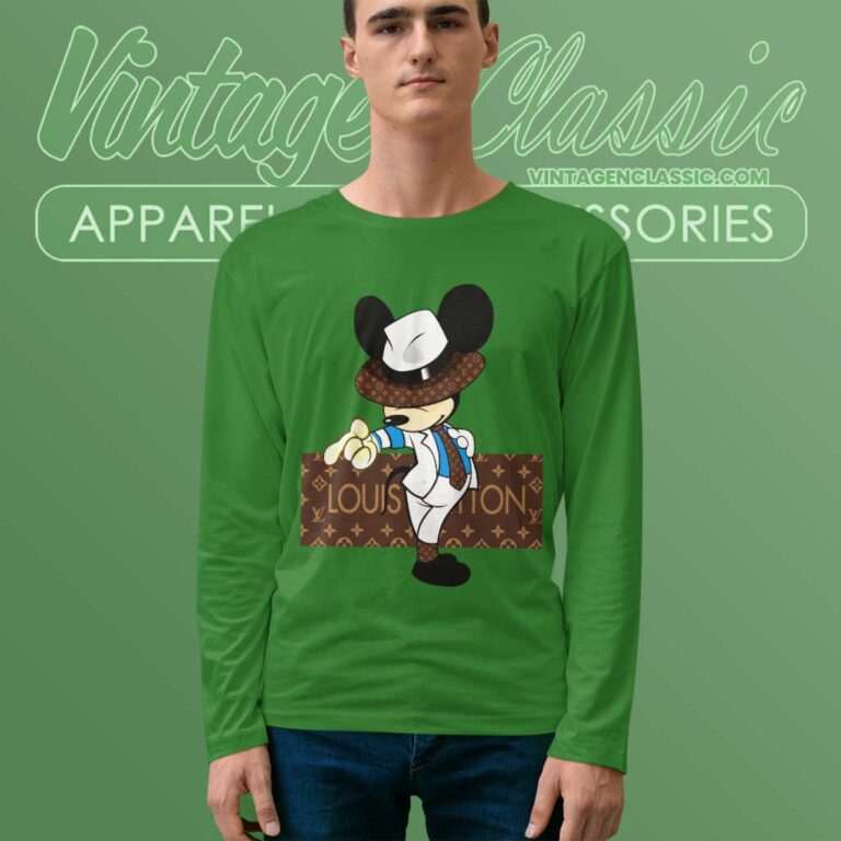 Louis Vuitton Mickey Mouse Fashion Long Sleeve Tee Louis Vuitton Mickey Mouse Fashion Long Sleeve Tee