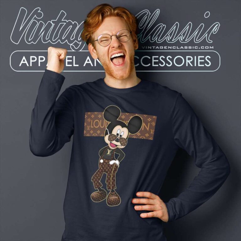 Louis Vuitton Mickey Mouse Stay Stylish Long Sleeve Tee Louis Vuitton Mickey Mouse Stay Stylish Long Sleeve Tee