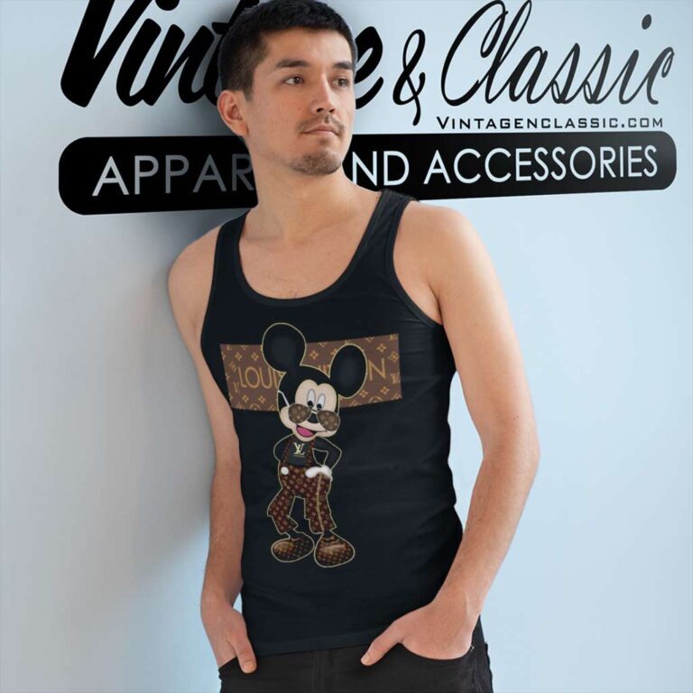 Louis Vuitton Mickey Mouse Stay Stylish Tank Top Racerback Louis Vuitton Mickey Mouse Stay Stylish Tank Top Racerback