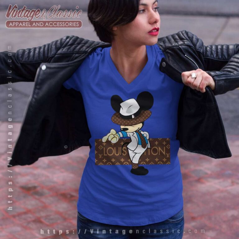 Louis Vuitton Mickey Mouse Fashion V Neck TShirt Louis Vuitton Mickey Mouse Fashion V Neck TShirt