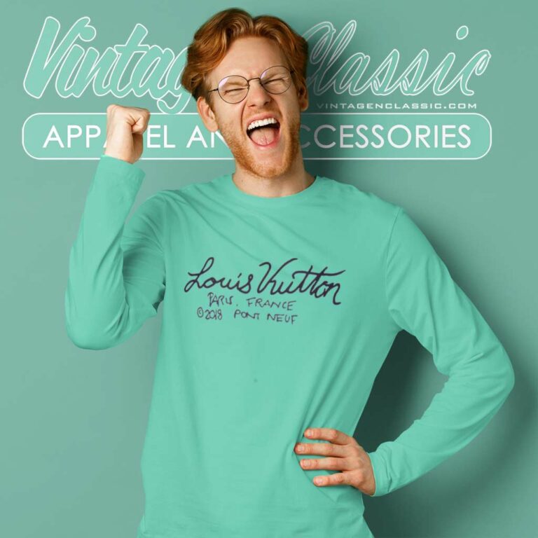 Louis Vuitton Pont Neuf Logo Shirt Long Sleeve Tee Louis Vuitton Pont Neuf Logo Shirt Long Sleeve Tee