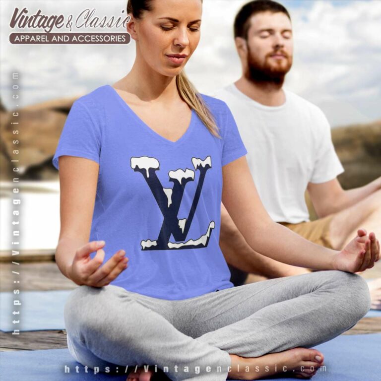 Louis Vuitton Snow Logo Shirt V Neck TShirt Louis Vuitton Snow Logo Shirt V Neck TShirt