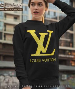 Louis Vuitton Sparkling Gold Logo Sweatshirt