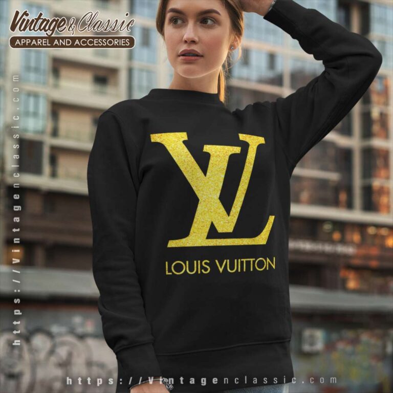 Louis Vuitton Sparkling Gold Logo Sweatshirt Louis Vuitton Sparkling Gold Logo Sweatshirt