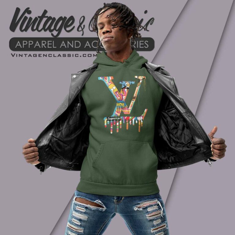 Louis Vuitton Supreme Simpsons Shirt Hoodie Louis Vuitton Supreme Simpsons Shirt Hoodie