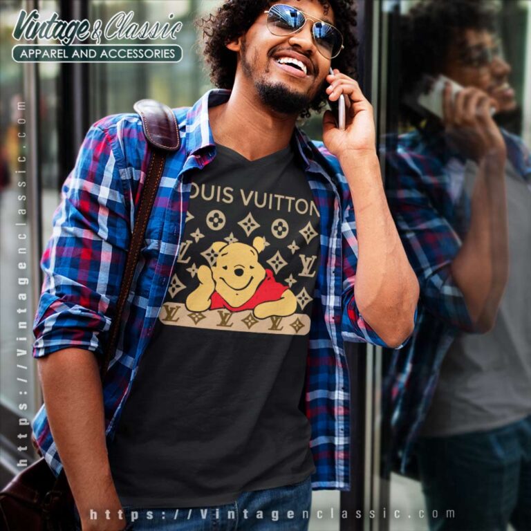 Louis Vuitton Winnie The Pooh V Neck TShirt Louis Vuitton Winnie The Pooh V Neck TShirt
