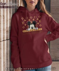 Louis Vuitton With Mickey Mouse Face Hoodie