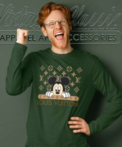 Louis Vuitton With Mickey Mouse Face Long Sleeve Tee