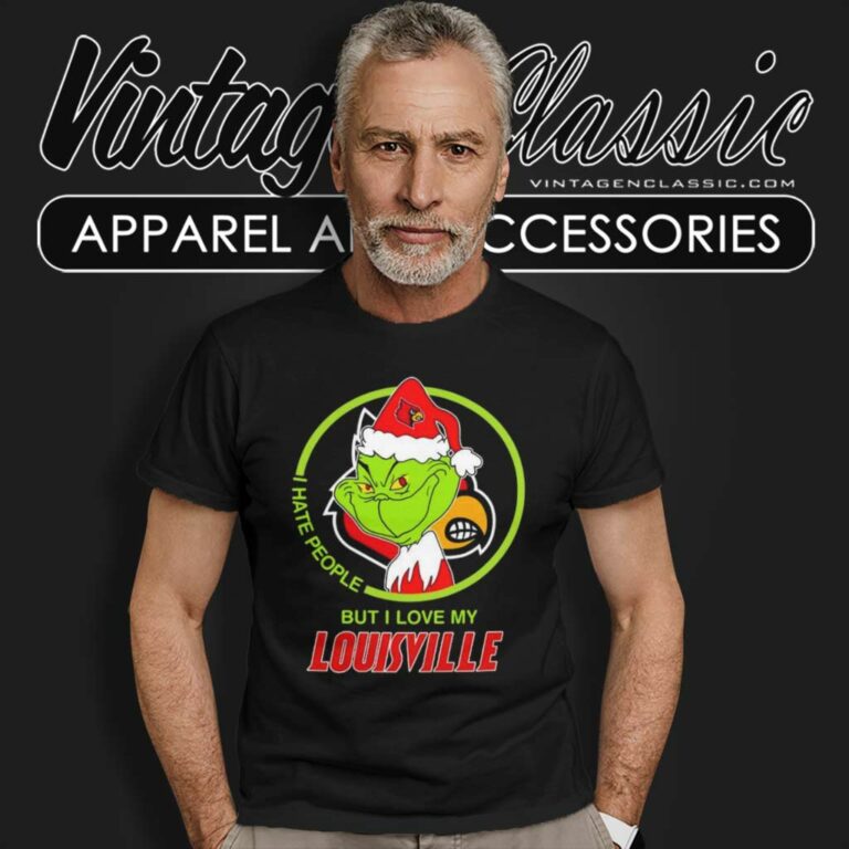 Louisville Cardinals Ncaa Christmas Grinch Shirt I Hate People But I Love My Louisville T Shirt Louisville Cardinals Ncaa Christmas Grinch Shirt I Hate People But I Love My Louisville T Shirt