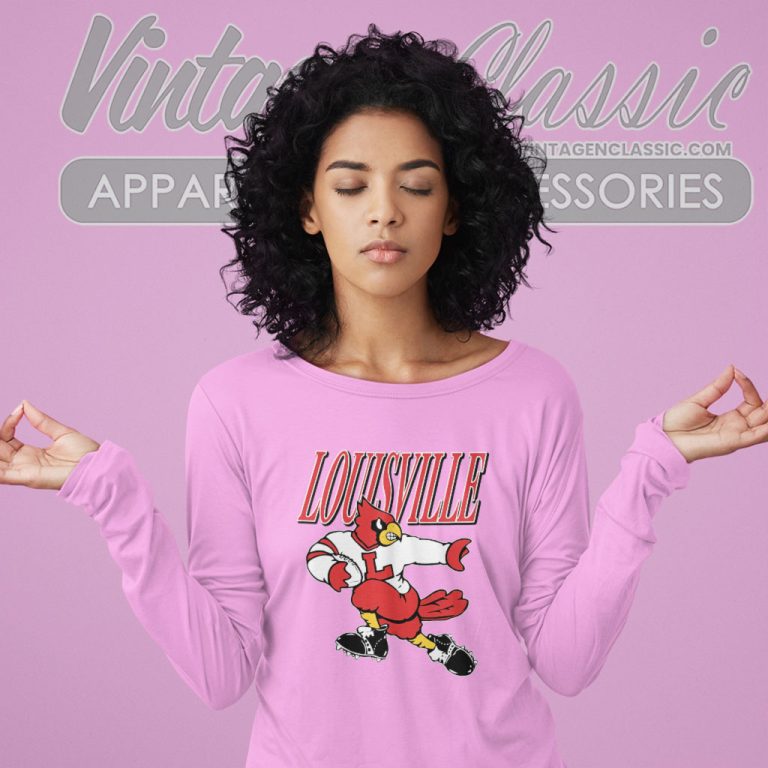 Louisville Cardinals Vintage Football Long Sleeve Tee Louisville Cardinals Vintage Football Long Sleeve Tee