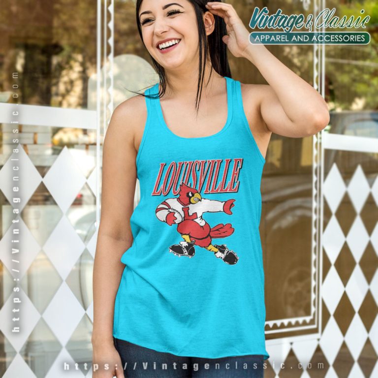Louisville Cardinals Vintage Football Tank Top Racerback Louisville Cardinals Vintage Football Tank Top Racerback