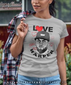 Love Bryce Harper Valentine Philadelphia Women TShirt