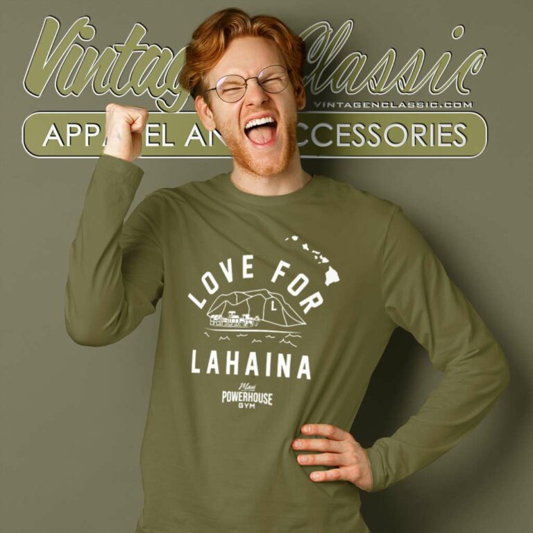 Love For Lahaina Shirt Dwayne Johnson Maui Powerhouse Gym Long Sleeve Tee Love For Lahaina Shirt Dwayne Johnson Maui Powerhouse Gym Long Sleeve Tee