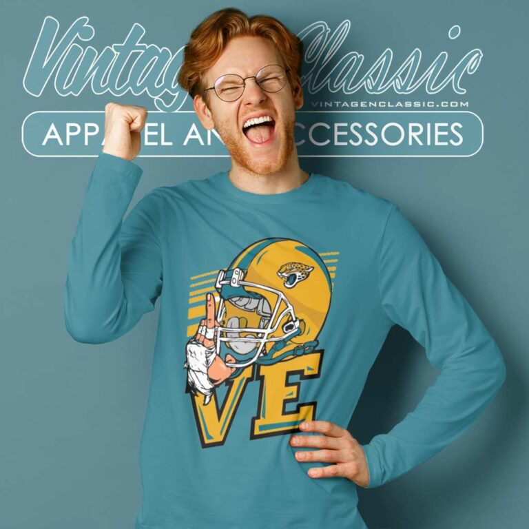 Love Jacksonville Jaguars Nfl Long Sleeve Tee Love Jacksonville Jaguars Nfl Long Sleeve Tee