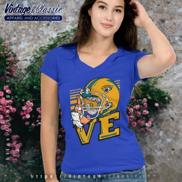 Love Jacksonville Jaguars Nfl V Neck TShirt Love Jacksonville Jaguars Nfl V Neck TShirt