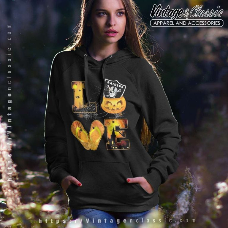Love Las Vegas Raiders Pumpkin Flip Flops Halloween Hoodie Love Las Vegas Raiders Pumpkin Flip Flops Halloween Hoodie