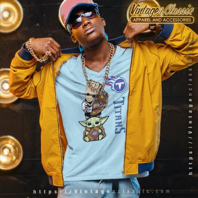 Love Tennessee Titans Baby Yoda And Groot Nfl V Neck TShirt Love Tennessee Titans Baby Yoda And Groot Nfl V Neck TShirt