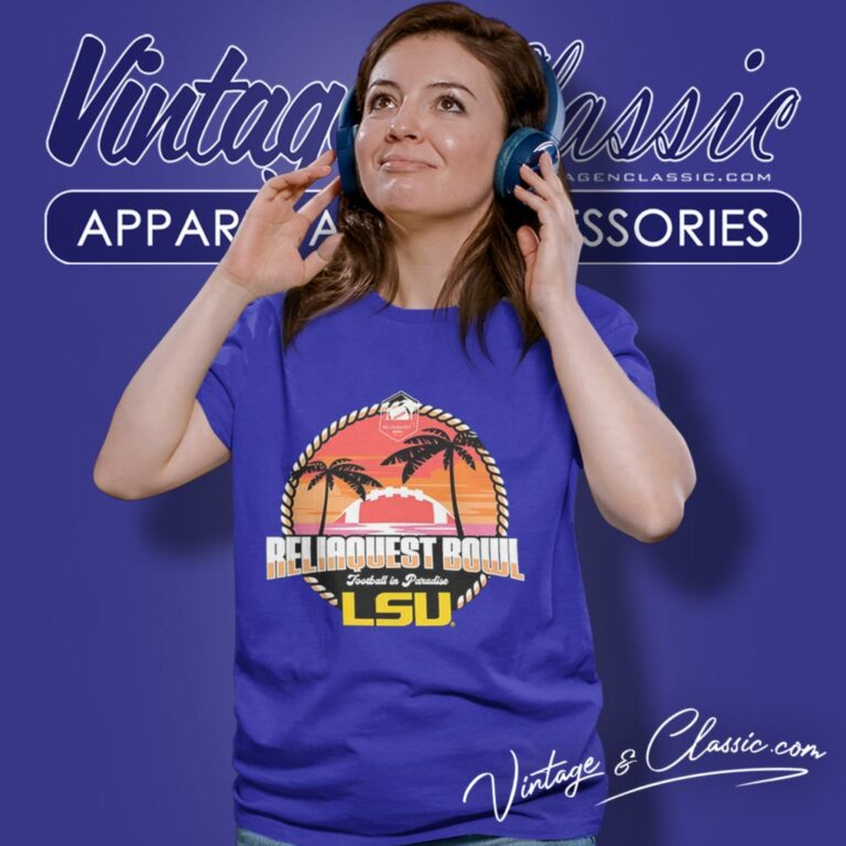 Lsu Tigers 2024 Reliaquest Bowl Football In Paradise Women T Shirt Lsu Tigers 2024 Reliaquest Bowl Football In Paradise Women T Shirt