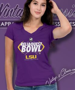 LSU Tigers 2024 Reliaquest Bowl Shirt 5 Lsu Tigers 2024 Reliaquest Bowl V Neck TShirt