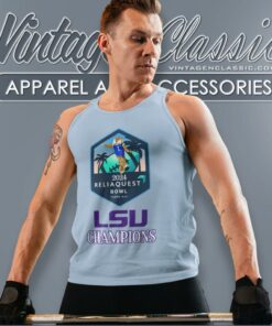 Lsu Tigers Champions 2024 Reliaquest Bowl Tampa Bay Mascot Tank Top Racerback