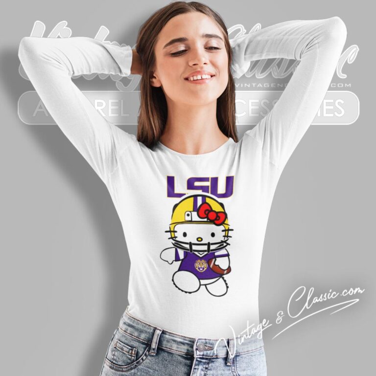 Lsu Tigers Hello Kitty Long Sleeve Tee Lsu Tigers Hello Kitty Long Sleeve Tee