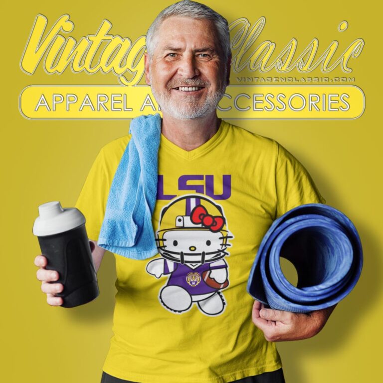 Lsu Tigers Hello Kitty V Neck TShirt Lsu Tigers Hello Kitty V Neck TShirt