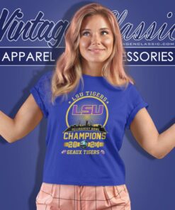 Lsu Tigers Reliaquest Bowl Champions 2024 Skyline Geaux Tigers Women T Shirt