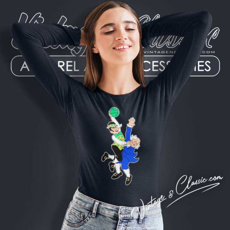 Lucky The Leprechaun Boston Celtics Dunk Long Sleeve Tee Lucky The Leprechaun Boston Celtics Dunk Long Sleeve Tee