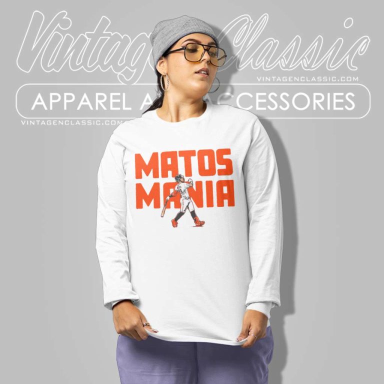 Luis Matos 29 San Francisco Giants Matos Mania Long Sleeve Tee Luis Matos 29 San Francisco Giants Matos Mania Long Sleeve Tee