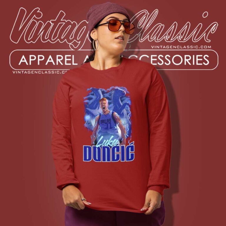 Luka Doncic Dallas Mavericks Basketball Long Sleeve Tee Luka Doncic Dallas Mavericks Basketball Long Sleeve Tee