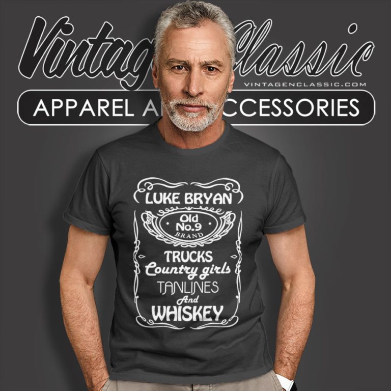 Luke Bryan Old 9 Brand Tanlines Whiskey T Shirt Luke Bryan Old 9 Brand Tanlines Whiskey T Shirt