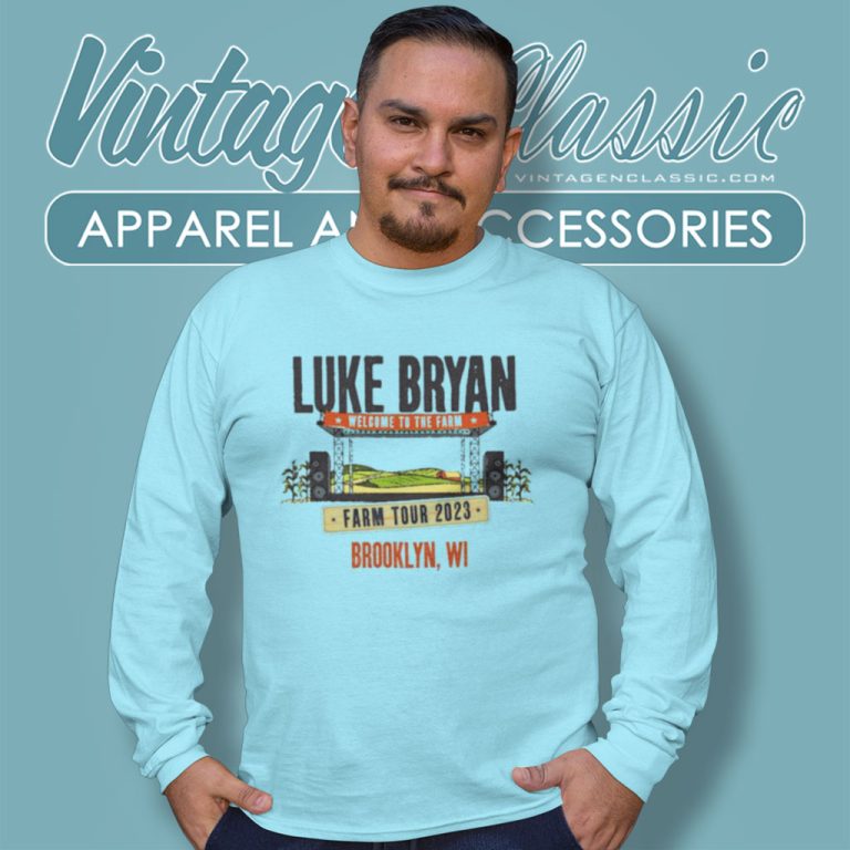 Luke Bryan Shirt Farm Tour 2023 Brooklyn Long Sleeve Tee Luke Bryan Shirt Farm Tour 2023 Brooklyn Long Sleeve Tee