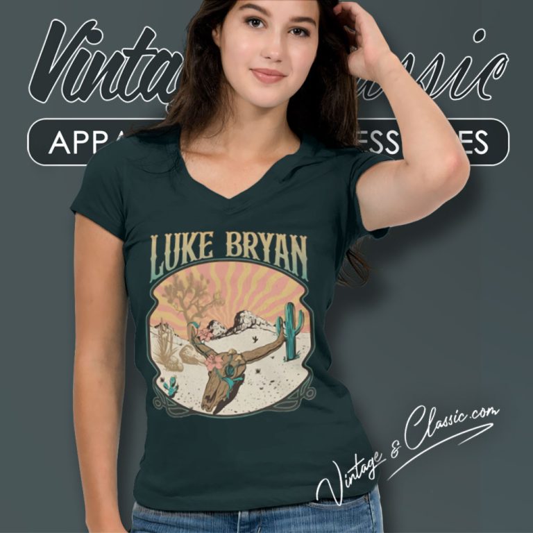 Luke Bryan Shirt Retro 90s Western Tour 2023 V Neck TShirt Luke Bryan Shirt Retro 90s Western Tour 2023 V Neck TShirt