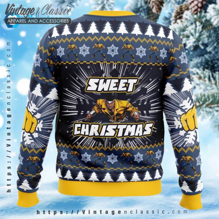 Luke Cage Sweet Christmas Ugly Christmas Sweater back Ugly Sweater Luke Cage Sweet Christmas Ugly Christmas Sweater back Ugly Sweater