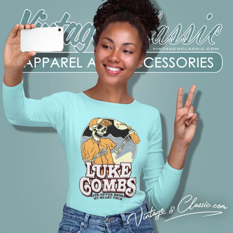 Luke Combs Beer Never Broke My Heart Tour Long Sleeve Tee Luke Combs Beer Never Broke My Heart Tour Long Sleeve Tee