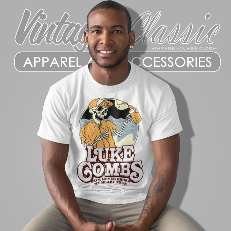 Luke Combs Beer Never Broke My Heart Tour T Shirt Luke Combs Beer Never Broke My Heart Tour T Shirt