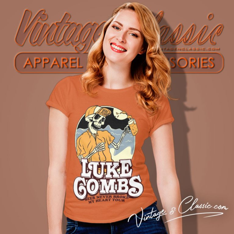 Luke Combs Beer Never Broke My Heart Tour Women T Shirt Luke Combs Beer Never Broke My Heart Tour Women T Shirt